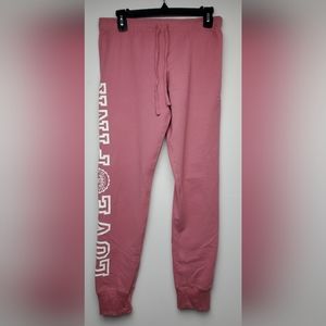 Victoria's Secret Pink Sweatpants Jogger Pants Pink/White M NWT